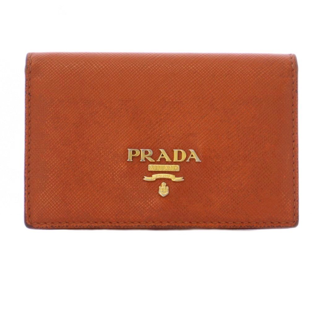 プラダ PRADA カードケース 名刺入れ レザー ブラウン /BM ■OH