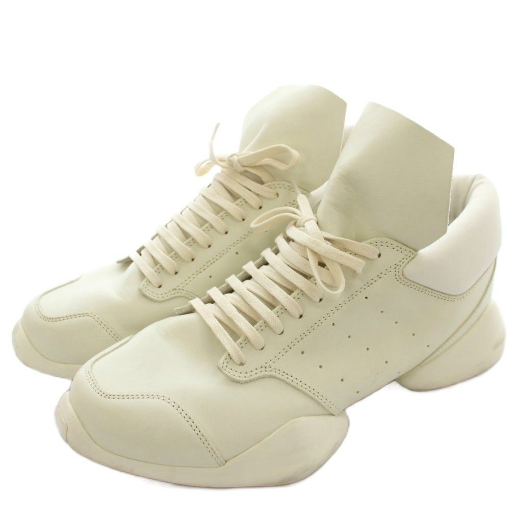 リックオウエンス Rick Owens adidas RO RUNNER スニーカー レザー 27.5 白 ホワイト /☆G