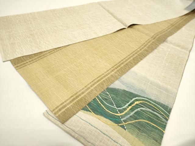 平和屋着物▽太鼓柄袋帯 スリーシーズン 春夏秋 すくい織 流水文 正絹 逸品 DABH1776cd 平和屋着物▽太鼓柄袋帯 スリーシーズン 春夏秋 すくい織 流水文 正絹 逸品 DABH1776cd