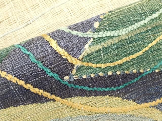平和屋着物▽太鼓柄袋帯 スリーシーズン 春夏秋 すくい織 流水文 正絹 逸品 DABH1776cd 平和屋着物▽太鼓柄袋帯 スリーシーズン 春夏秋 すくい織 流水文 正絹 逸品 DABH1776cd