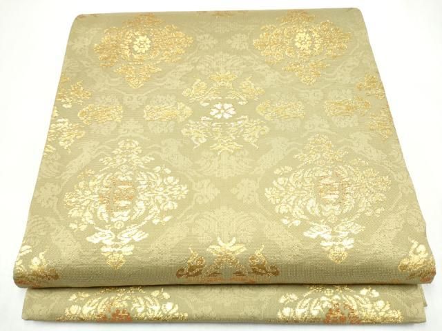 平和屋着物●六通柄袋帯　古代裂　金糸　正絹　逸品　CABI8922hy 23,088円