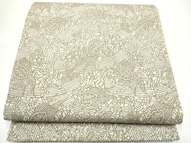 平和屋着物●木村正明　彫刻絵図　全通柄袋帯　松竹梅に亀　正絹　逸品　CABI8936hy