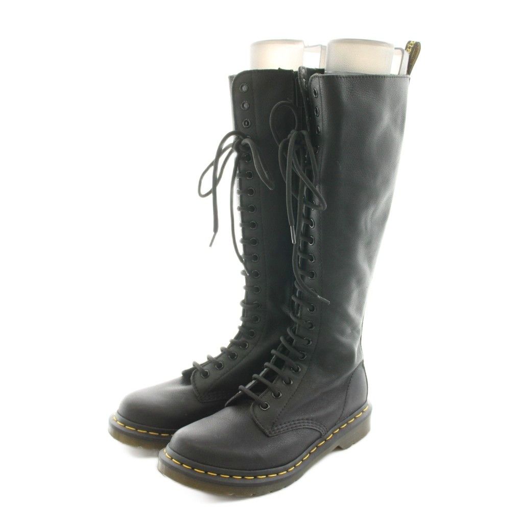 ドクターマーチン DR.MARTENS BEX 20 ホール ブーツ ロング レースアップ レザー UK5 24cm 黒 ブラック 1B60 /KU