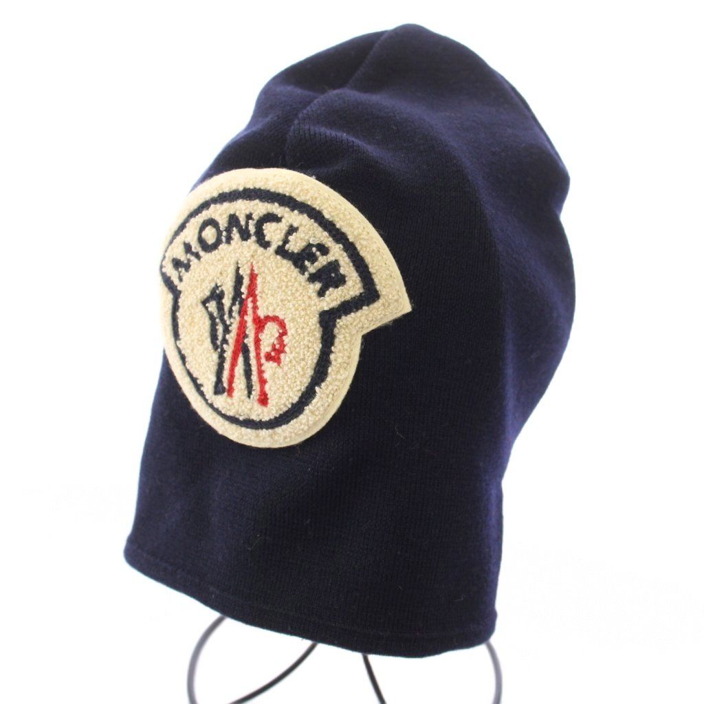 モンクレール MONCLER BERRETTO ニット帽 ワッチキャップ 帽子 紺 ネイビー A209H0020300 /TK