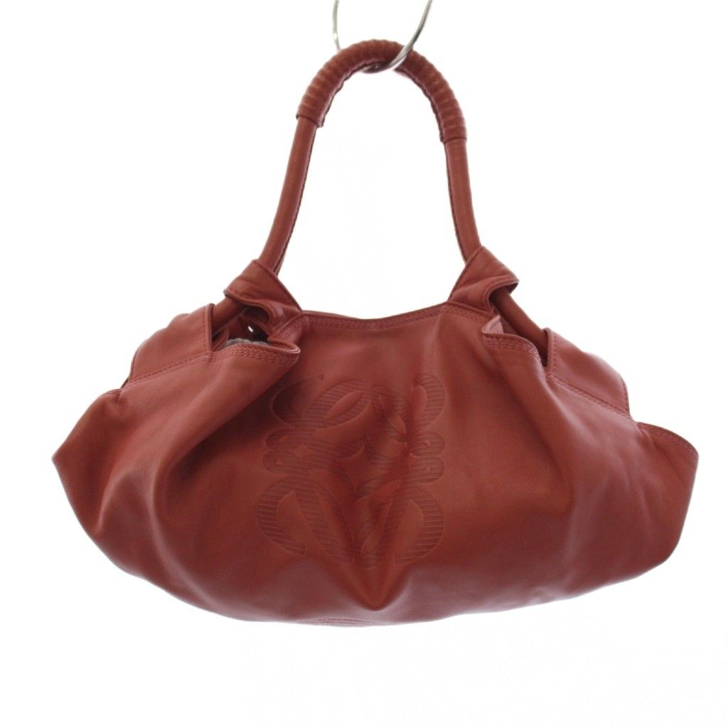 ロエベ LOEWE ナッパアイレ アナグラム ハンドバッグ ピンク /AN73 ■OH