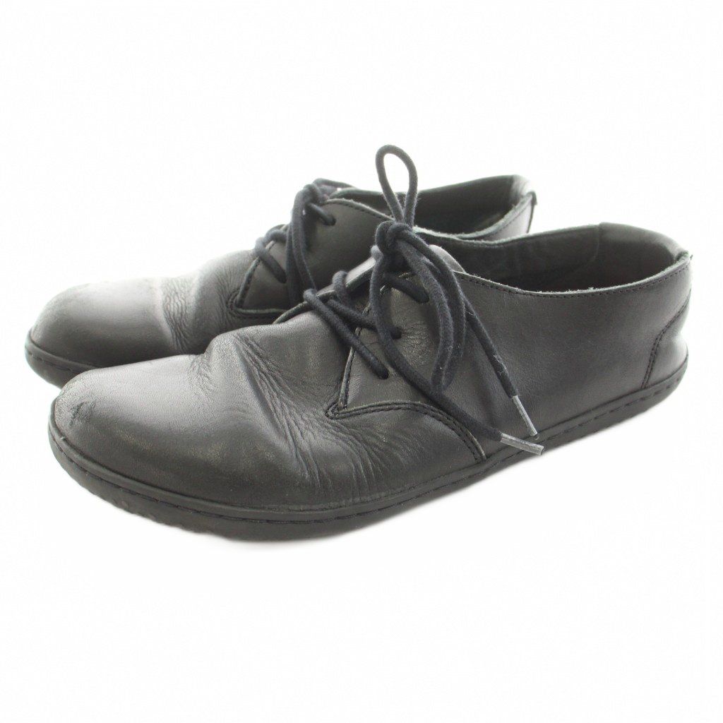 ビボベアフット Vivobarefoot NATURAL ベアフットシューズ レースアップ レザー 黒 ブラック /KU ●D
