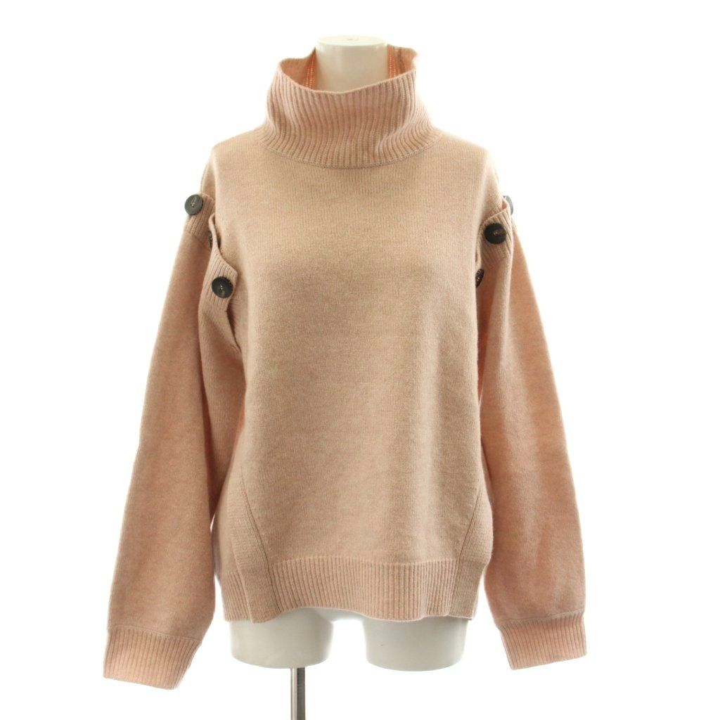 エポカ EPOCA 2way MarisolLa Maglia ニット タートルネック セーター 長袖 ウール 40 ピンク M5N55-286 /KU