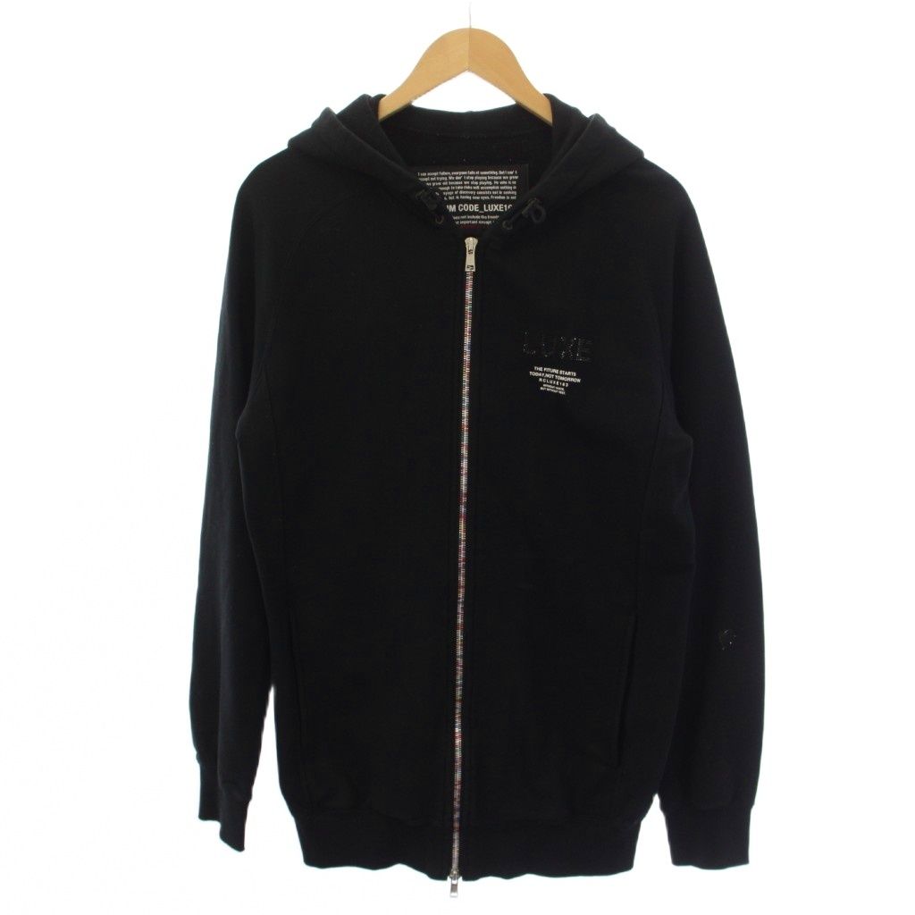 エーケーエム AKM × BROWN BUNNY LUXE163 ジップアップパーカー ジャケット ロゴ XL 黒 /BM