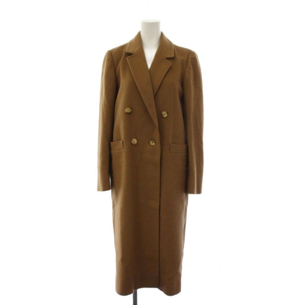 アクアスキュータム AQUASCUTUM HARRODS チェスターコート ロング カシミヤ 茶 /BM