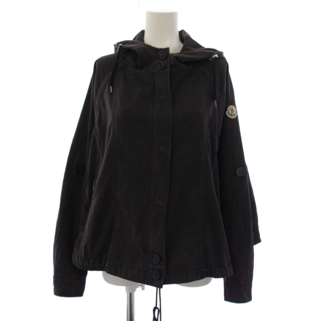 モンクレール MONCLER CHAR GIUBBOTTO モッズコート ショート丈 ジップアップ フード 1 紺 110934604105 /BM