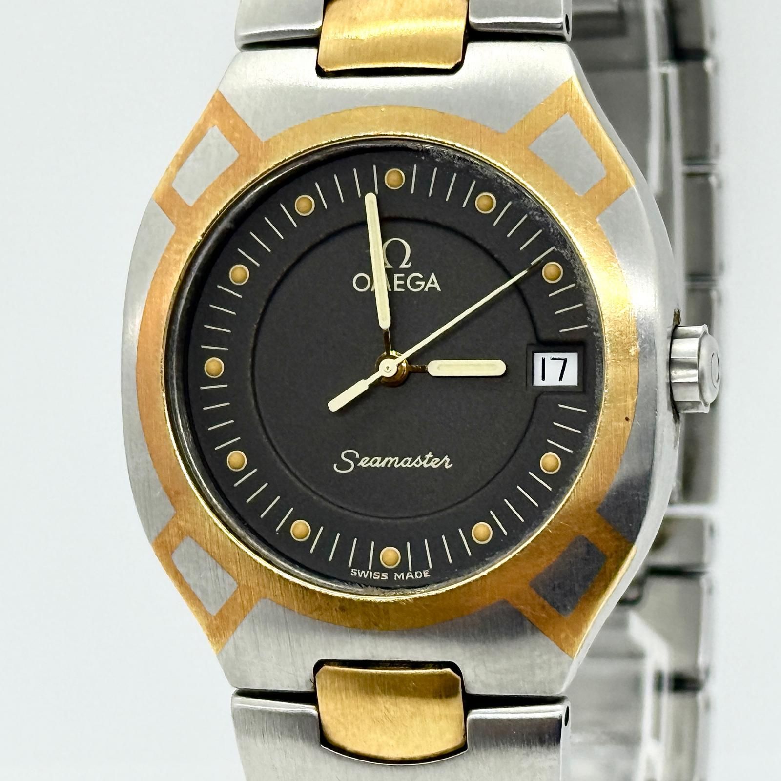 OMEGA オメガ SEAMASTER シーマスター ポラリス グレー QZ ユニセックス 腕時計 稼働品
