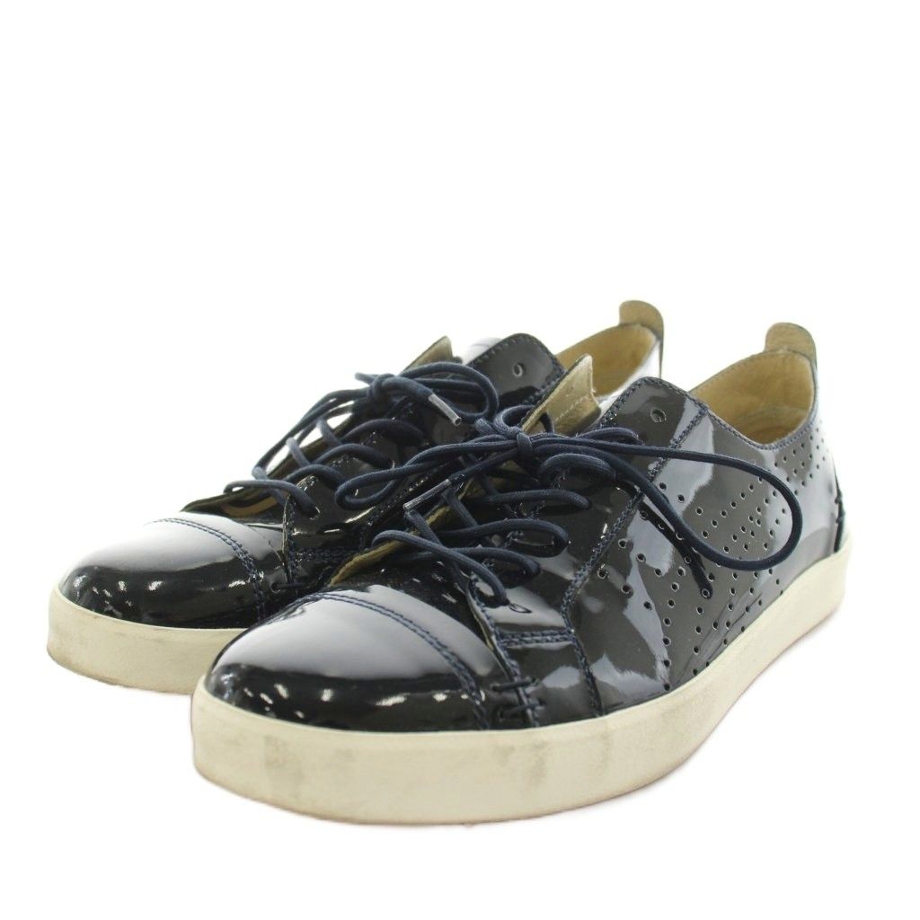 オニツカタイガー Onitsuka Tiger コレソン ロー COLESNE LO スニーカー シューズ エナメル 24.5cm 紺 ネイビー TH6B1L /AN23
