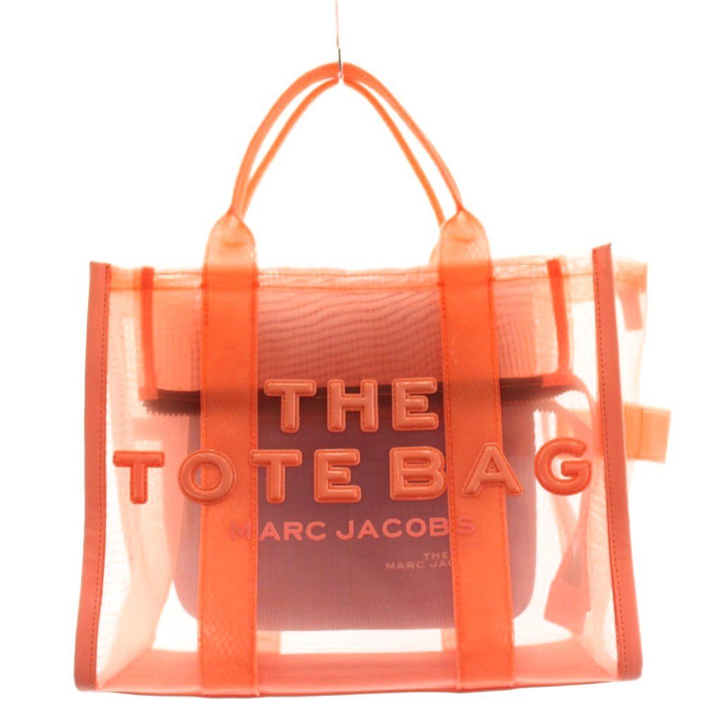 マークジェイコブス MARC JACOBS トートバッグ ハンドバッグ ロゴ メッシュ オレンジ /AN27