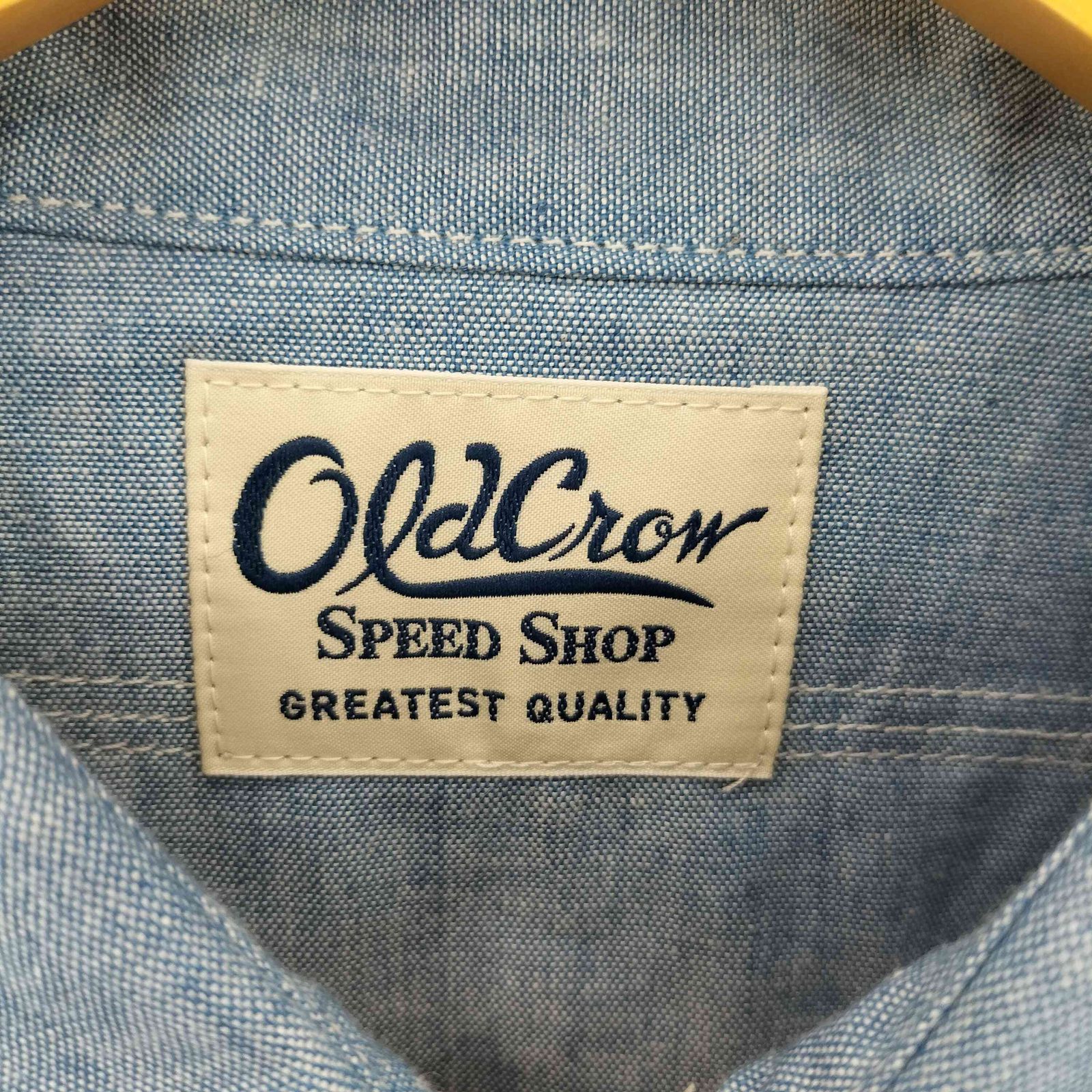 オールドクロウ　シャンブレーシャツ　L オールドクロウ OLD CROW CROW L/S WORK SHIRTS フロントポケット