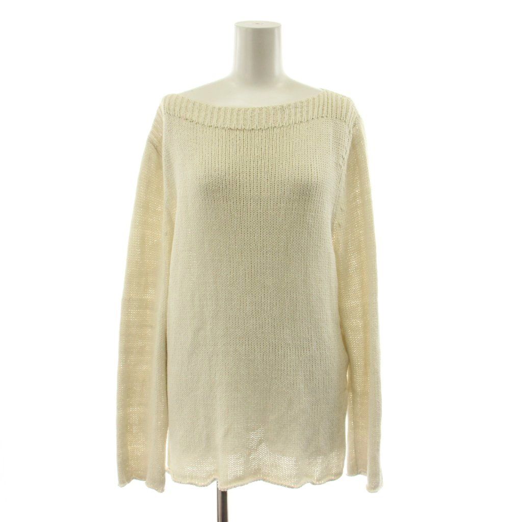 プラージュ Plage 26SS Silk lili B/N ニット カットソー 長袖 シルク 白 ホワイト 26080922202010 /KU