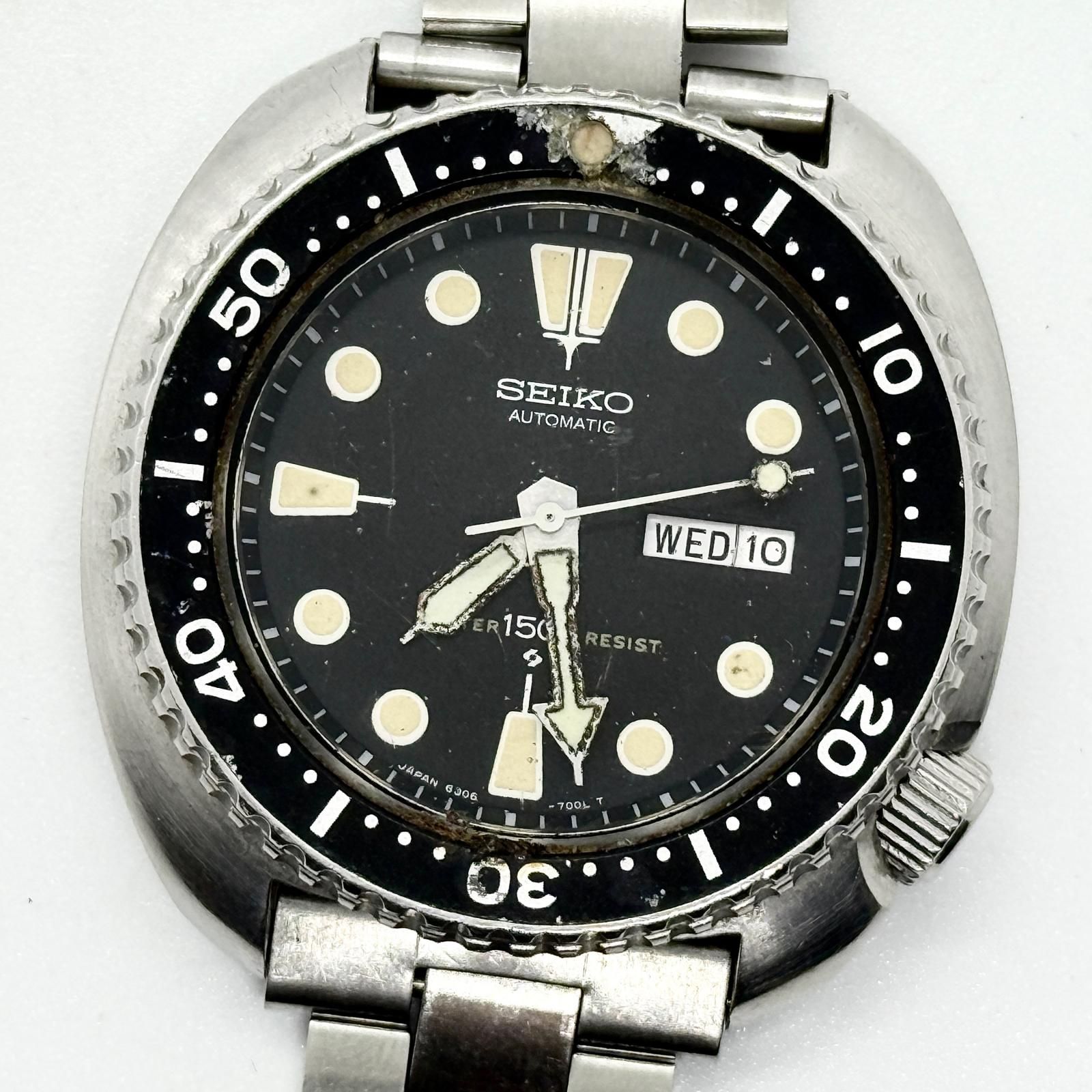 SEIKO セイコー サードダイバー 6306-7001 ブラック AT メンズ 腕時計 稼働品