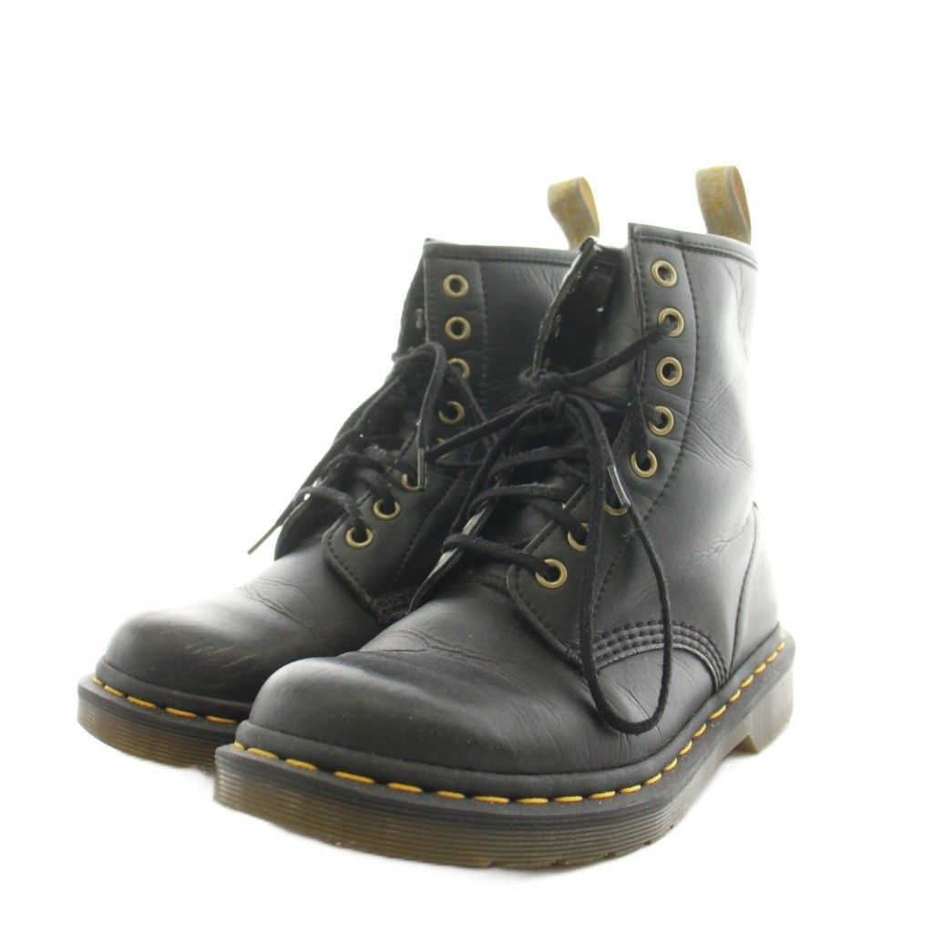 ドクターマーチン DR.MARTENS 8ホール レースアップブーツ ショートブーツ レザー UK5 黒 ブラック 14045 /AN21