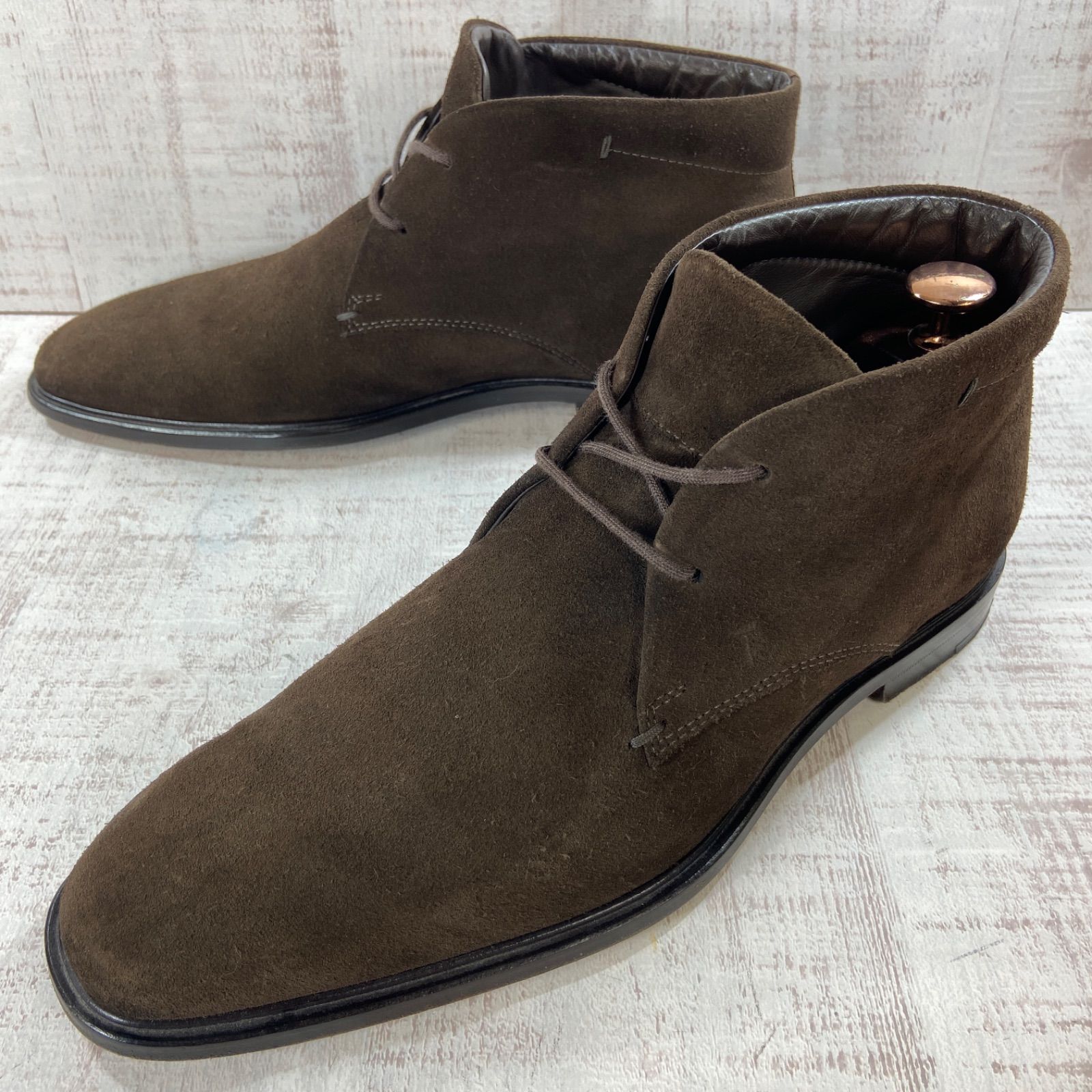 TOD'S トッズ スエード チャッカブーツ TOD'S6 25.0cm メンズ ダークブラウン