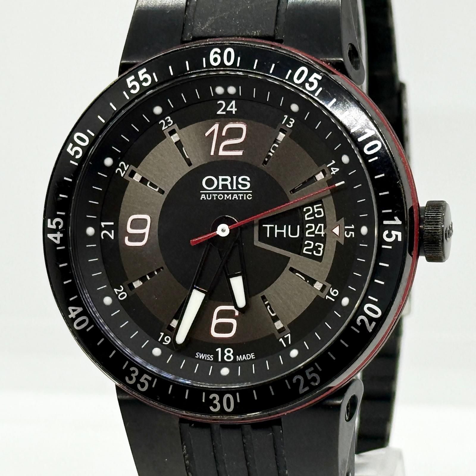 ORIS オリス F1 デイデイト ブラック AT メンズ 30-60329 7634-47 腕時計 稼働品