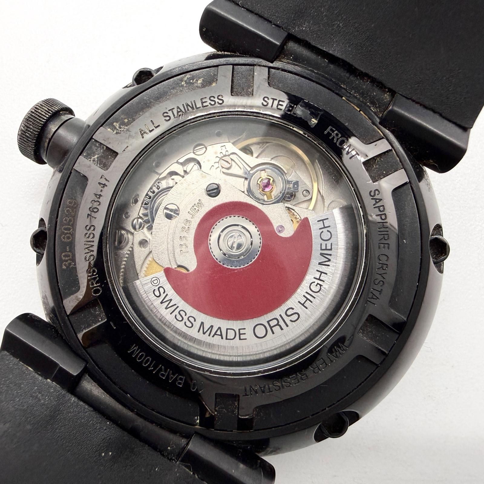 ORIS オリス F1 デイデイト ブラック AT メンズ 30-60329 7634-47 腕時計 稼働品