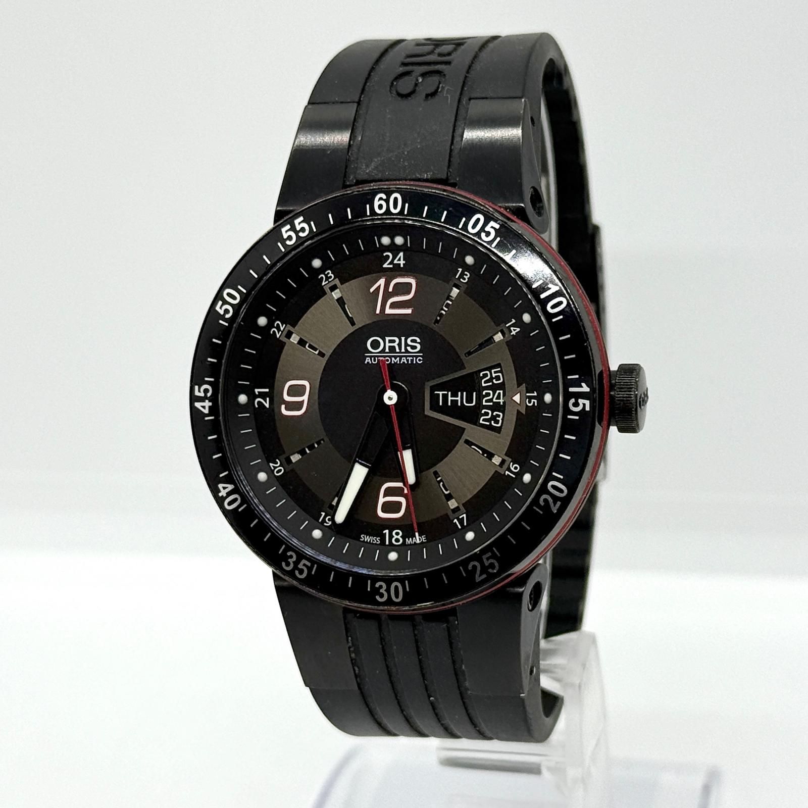 ORIS オリス F1 デイデイト ブラック AT メンズ 30-60329 7634-47 腕時計 稼働品