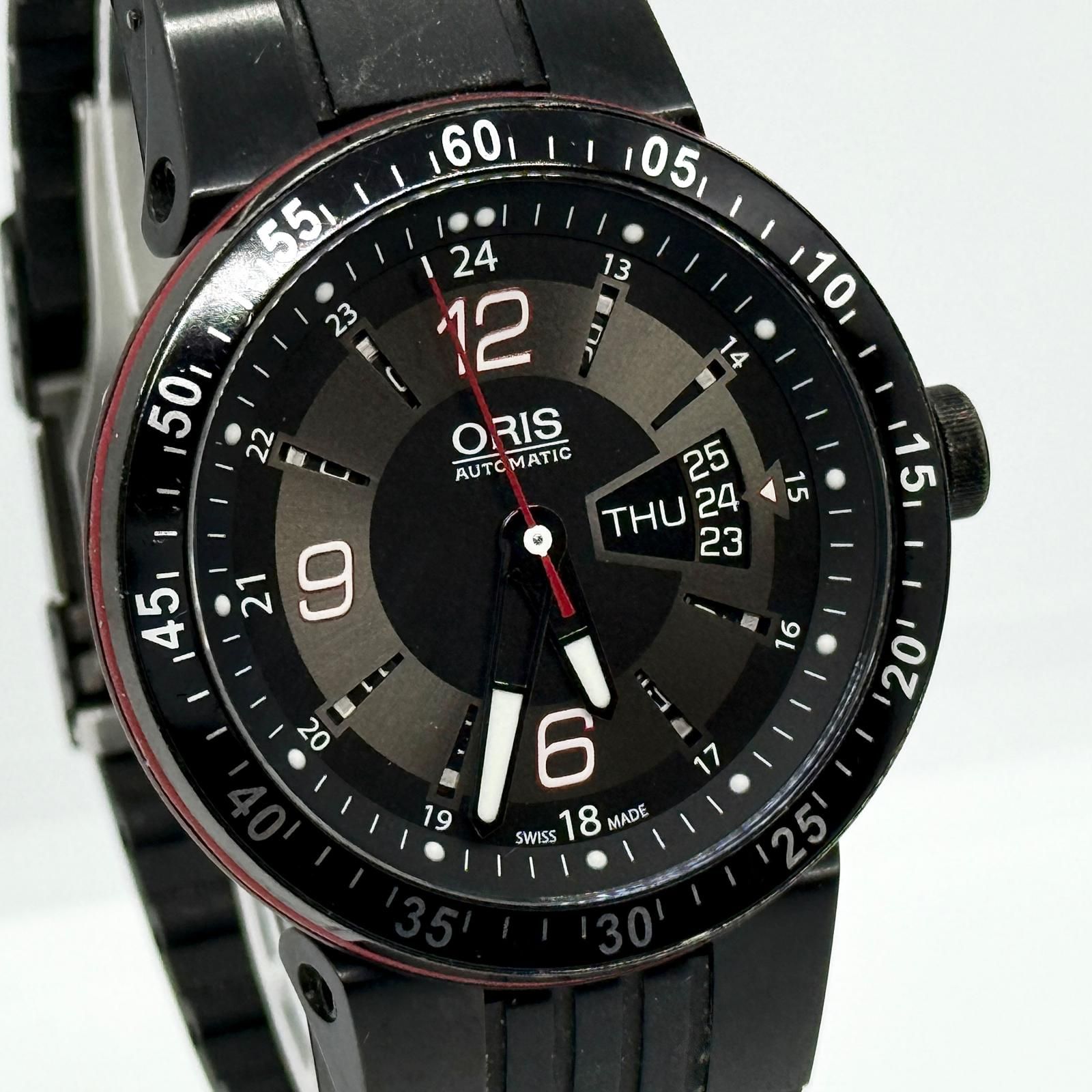 ORIS オリス F1 デイデイト ブラック AT メンズ 30-60329 7634-47 腕時計 稼働品