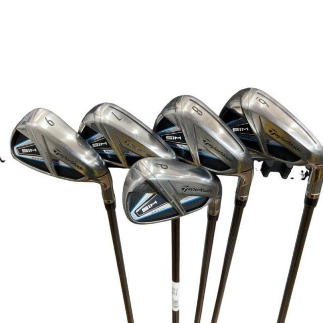 【中古】 テーラーメイド SIM MAX 5S アイアンセット IR TENSEI BLUE TM60(IR) (フレックスS) メンズ 男性用 右利き 右用 Cランク ゴルフクラブ