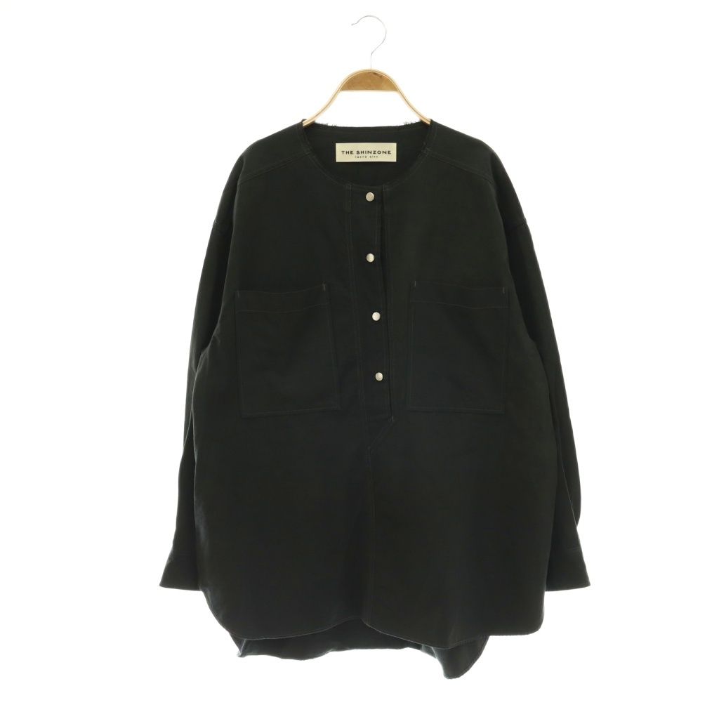 シンゾーン Shinzone COLLARLESS WORK SHIRT シャツ 長袖 プルオーバー FO チャコールグレー 26SMSBL08 /DO ■OS