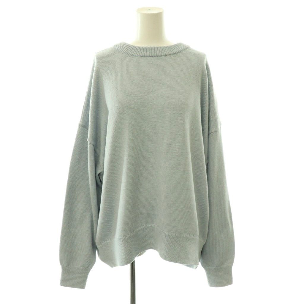 ドゥーズィエムクラス DEUXIEME CLASSE エブリデイアイライク EVERYDAY I LIKE 26SS ベーシック ニット カットソー コットン 長袖 F ライトブルー /HS ■OS