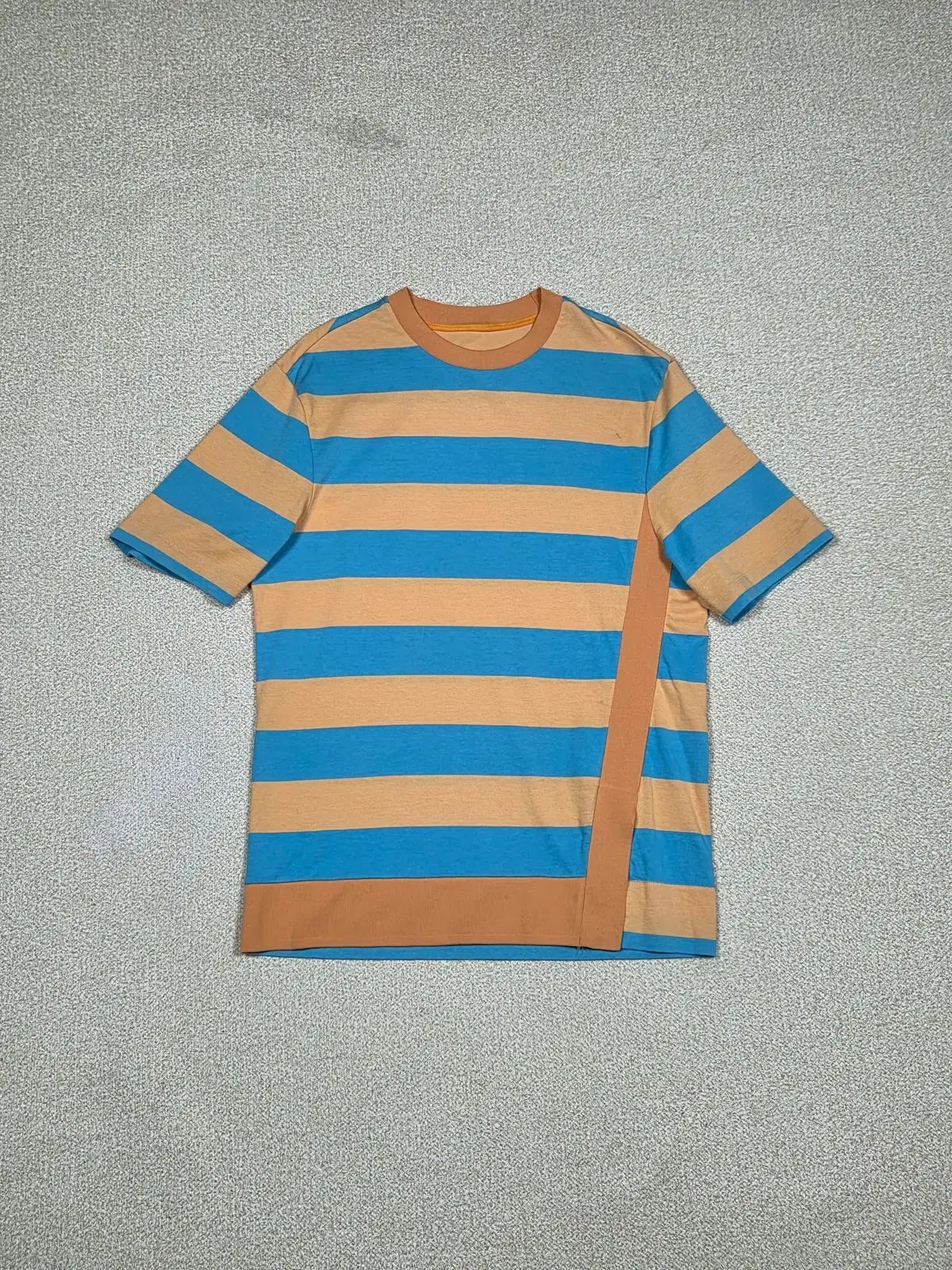 タイム ポストモダン バイカラー ストライプ 半袖 Tシャツ | S00417