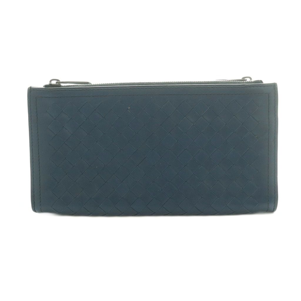 ボッテガヴェネタ BOTTEGA VENETA 長財布 小銭入れ イントレチャート レザー 紺 ネイビー /MI ■OS ■OH
