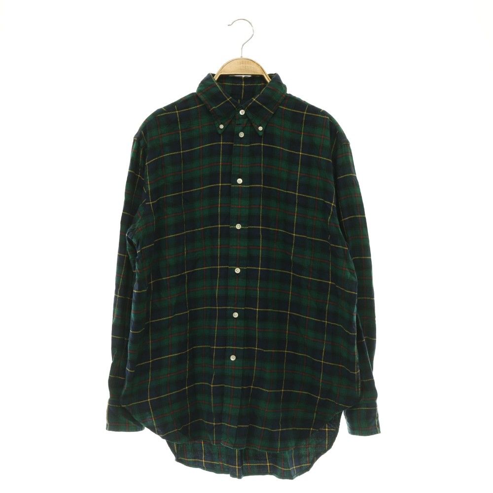 ポロ ラルフローレン POLO RALPH LAUREN チェックシャツ ボタンダウン 長袖 コットン SP グリーン /MY ■OS