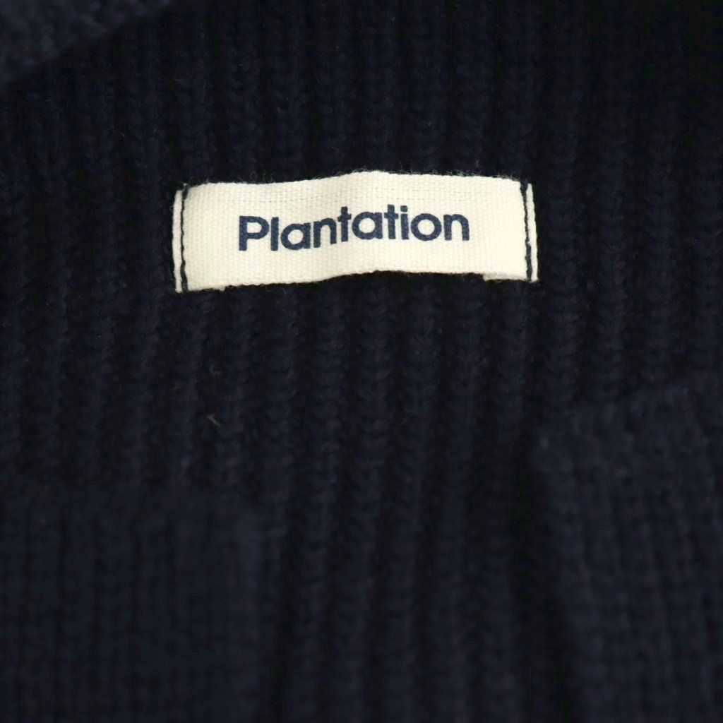 プランテーション plantation 26SS リリーコットンベスト ニット プルオーバー M ネイビー /DO ■OS