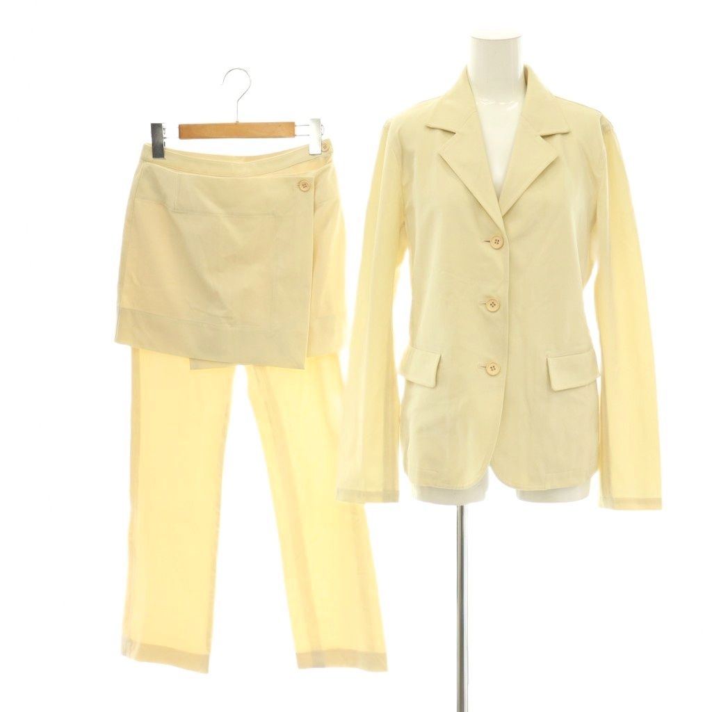 イッセイミヤケ ISSEY MIYAKE フェット FETE セットアップ ジャケット パンツ 2 1 ライトベージュ IF52FD024 IF52FF050 /DO ■OS