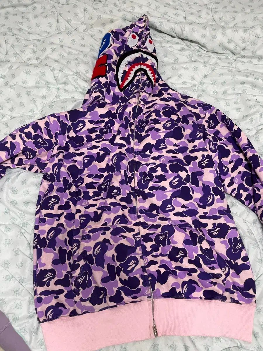A BATHING APE アベイシングエイプ シャーク フーディー PURPLE パープル 正規品 販売
