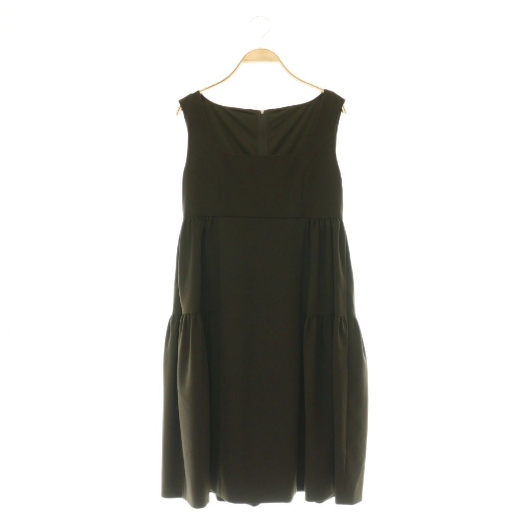 フォクシーニューヨーク FOXEY NEW YORK 27879 レディエンパイア ノースリーブドレス ワンピース 膝丈 ストレッチ 38 ブラウン /MY ■OS