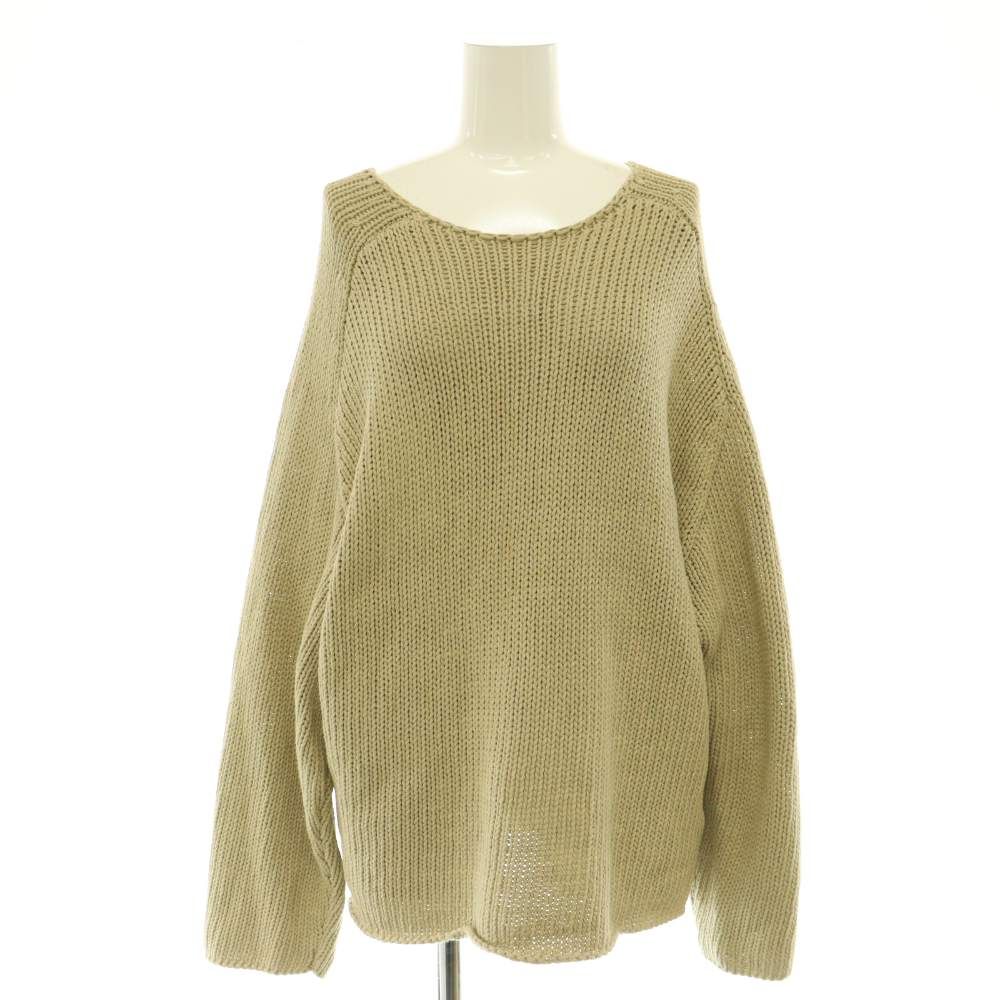 プラージュ Plage 24SS COTTON TAPE YARN プルオーバー ニット セーター ベージュ /DF ■OS