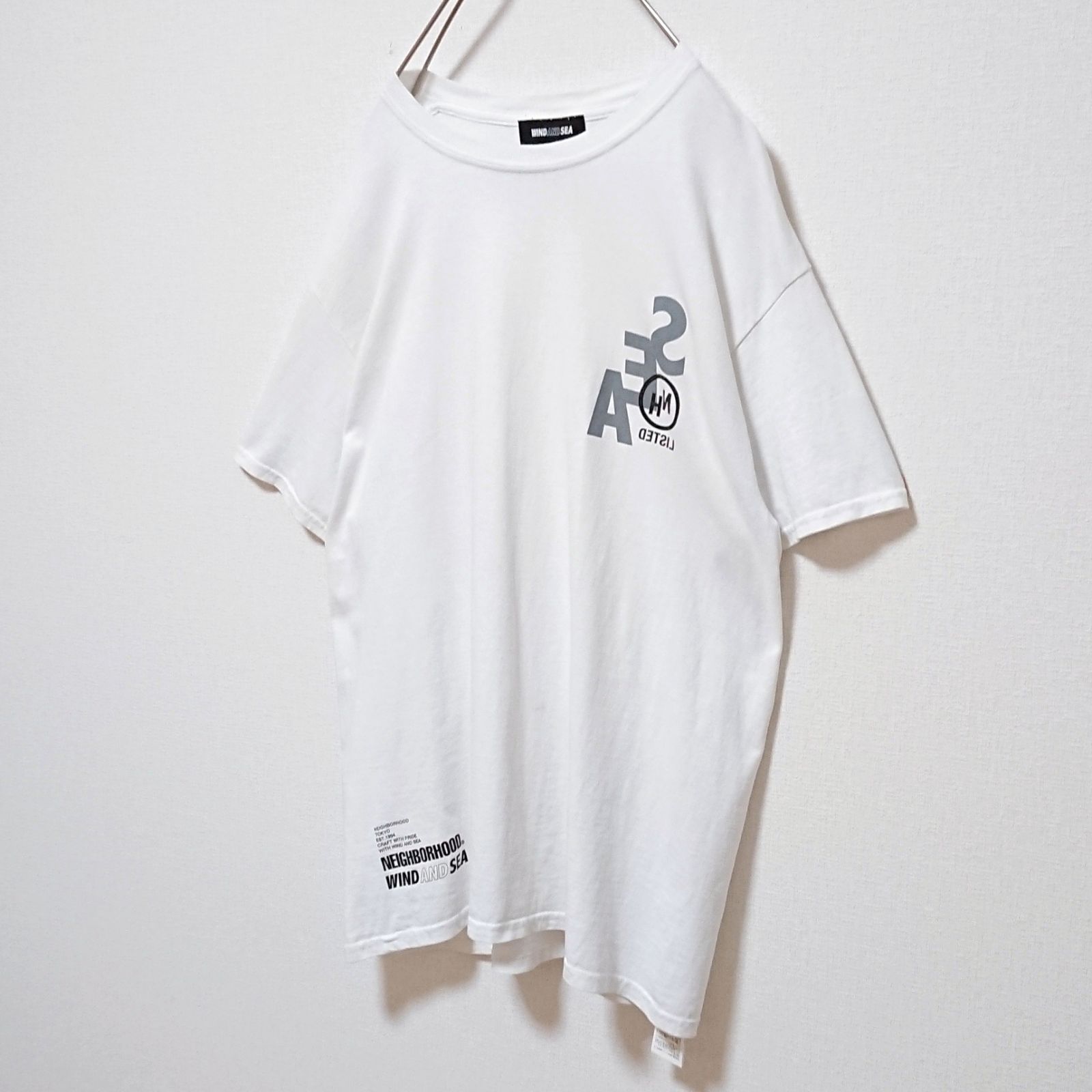 ネイバーフッド×ウィンダンシー コラボL/S Tシャツ WHT/M ウィンダンシー ネイバーフッド コラボ 両面 ビック ロゴ 半袖 Tシャツ