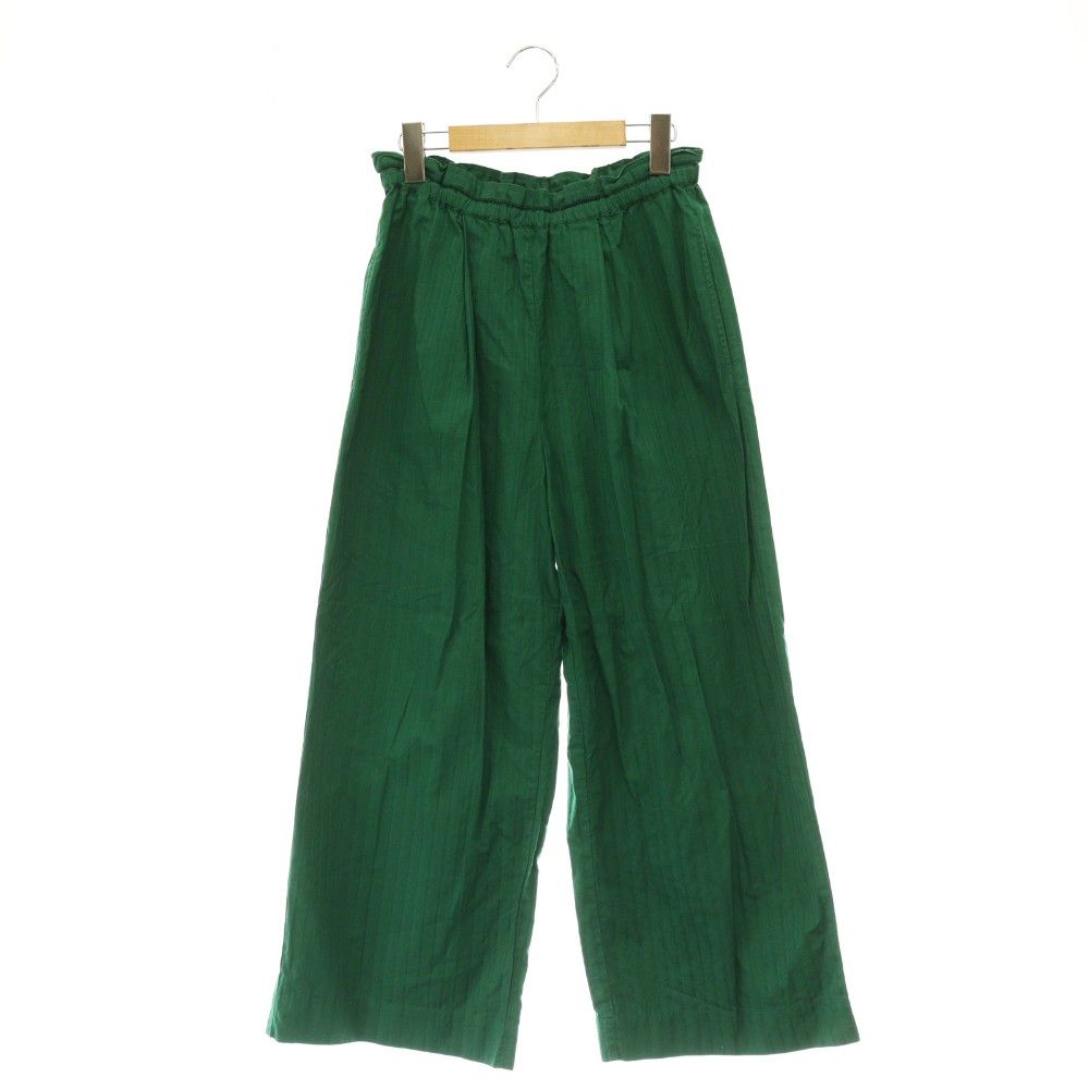 サラマリカ Saramallika 25SS Cotton Stripe Jaquard Ladder Lace Pants パンツ ワイド イージー S グリーン /DO ■OS ■SH