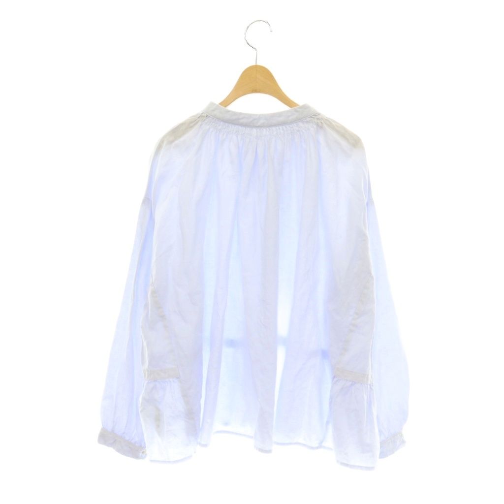 ネストローブ nest Robe リネン切替ギャザーブラウス シャツ バンド