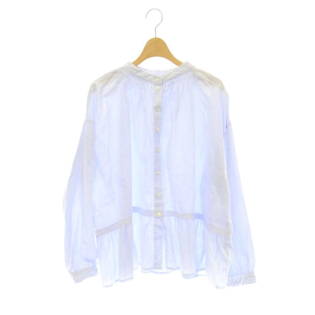 ネストローブ nest Robe リネン切替ギャザーブラウス シャツ バンド