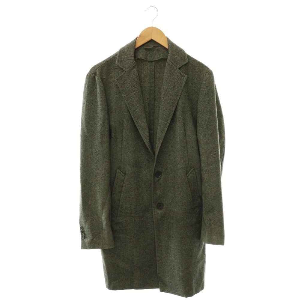 リングヂャケット RING JACKET ウール カシミヤ混 ヘリンボーン柄 ジャケット 3B 46 ダークグレー /HS ■OS