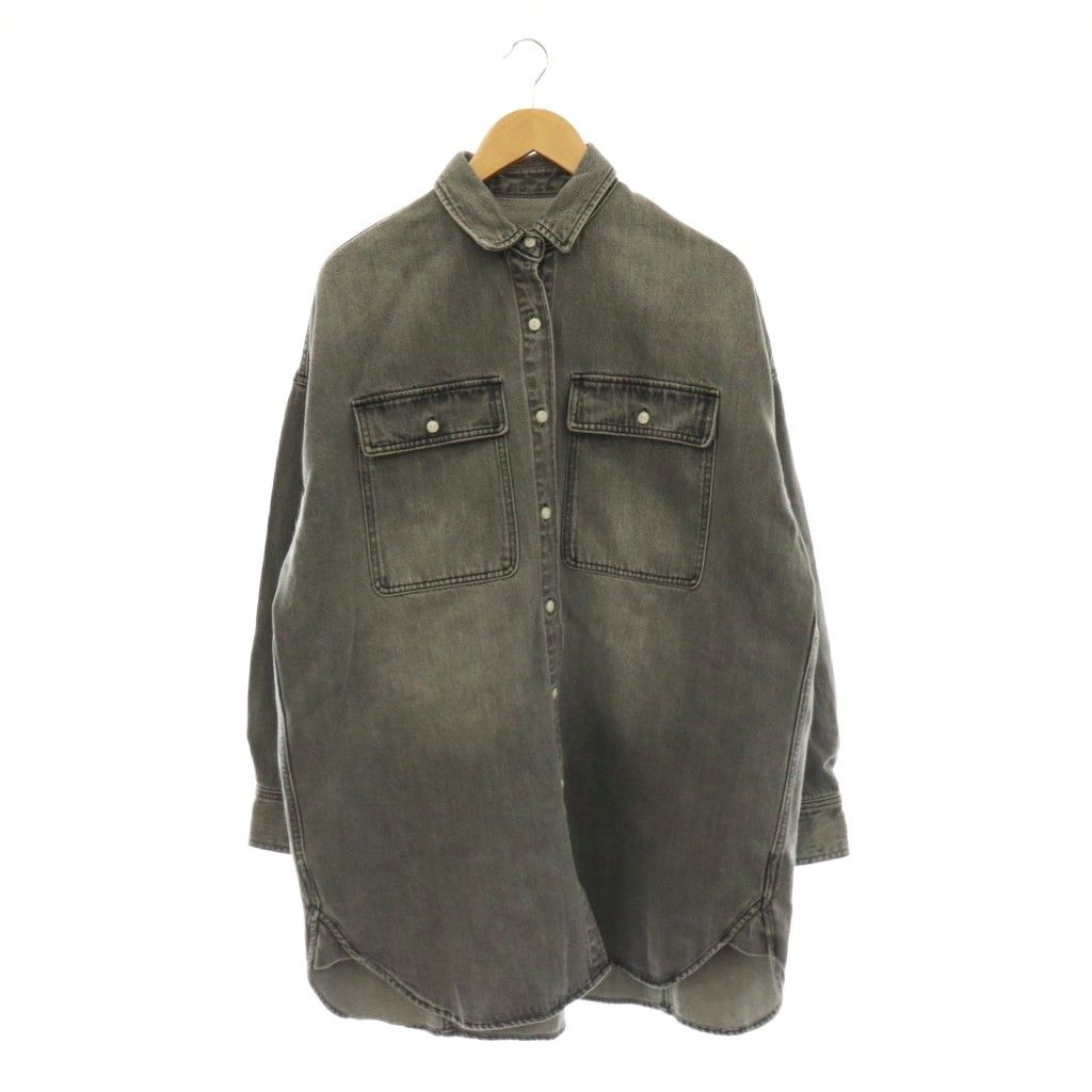 ウィムガゼット Whim Gazette 25AW コットンヘンプデニムオーバーシャツ 長袖 前開き F グレー /DO ■OS