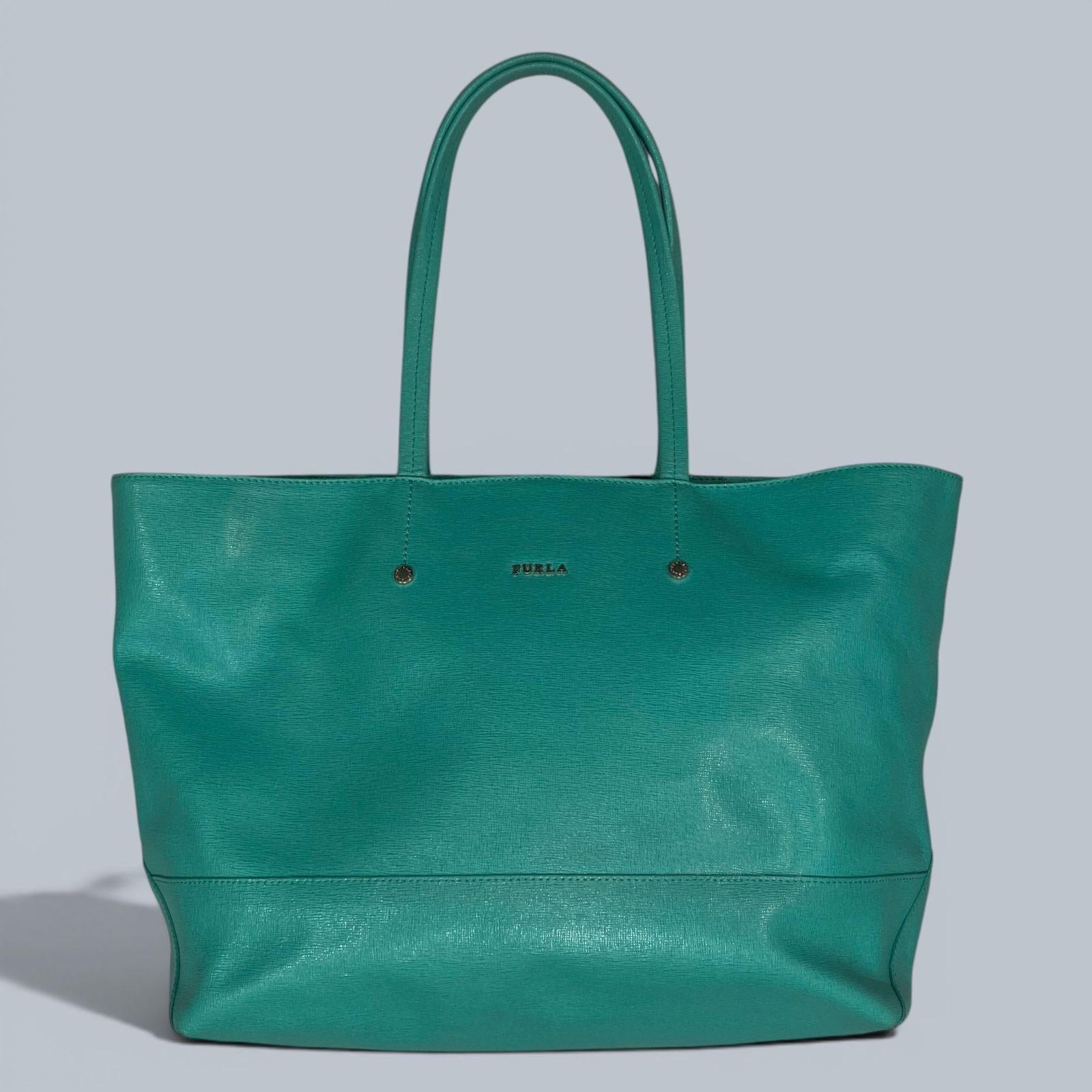 フルラ FURLA レザー トートバッグ 袋付き ターコイズブルー KT80-G-KG