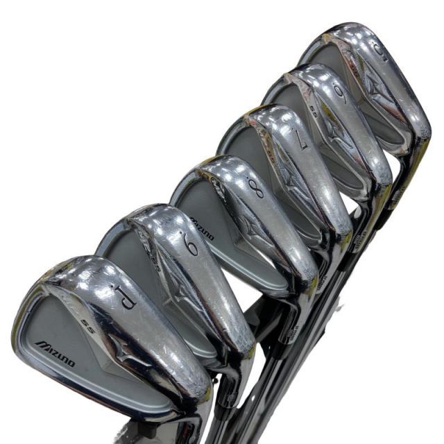 【中古】 ミズノ MP-55 6S アイアンセット IR 純正特注シャフト (フレックスS) メンズ 男性用 右利き 右用 Cランク ゴルフクラブ