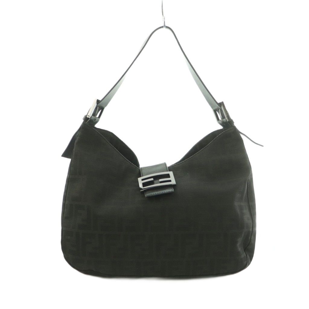 フェンディ FENDI ズッカ柄 ワンショルダーバッグ 黒 ブラック 8BR037 /MI ■OS ■OH