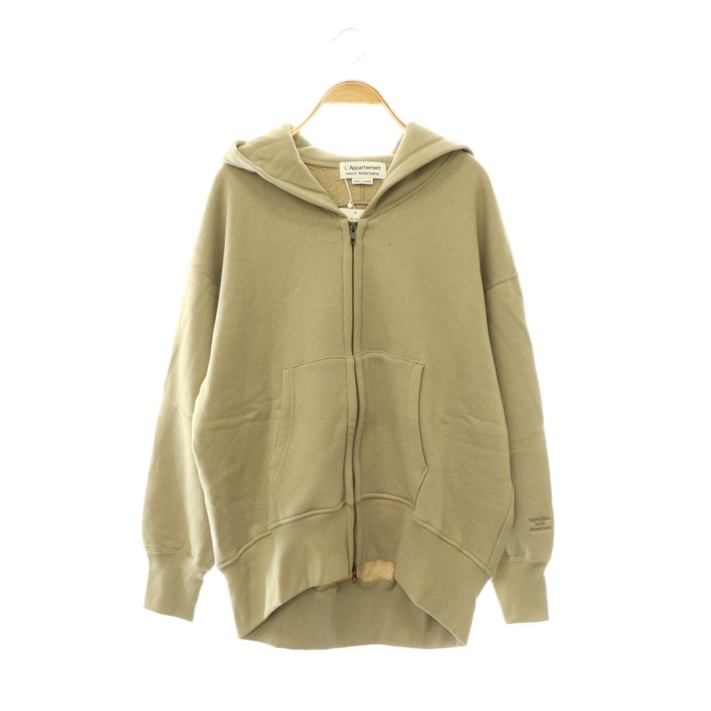 アメリカーナ AMERICANA 24SS アパルトモン別注 WIDE FULLZIP HOODIE フーディー パーカー ジップアップ ベージュ /HK ■OS
