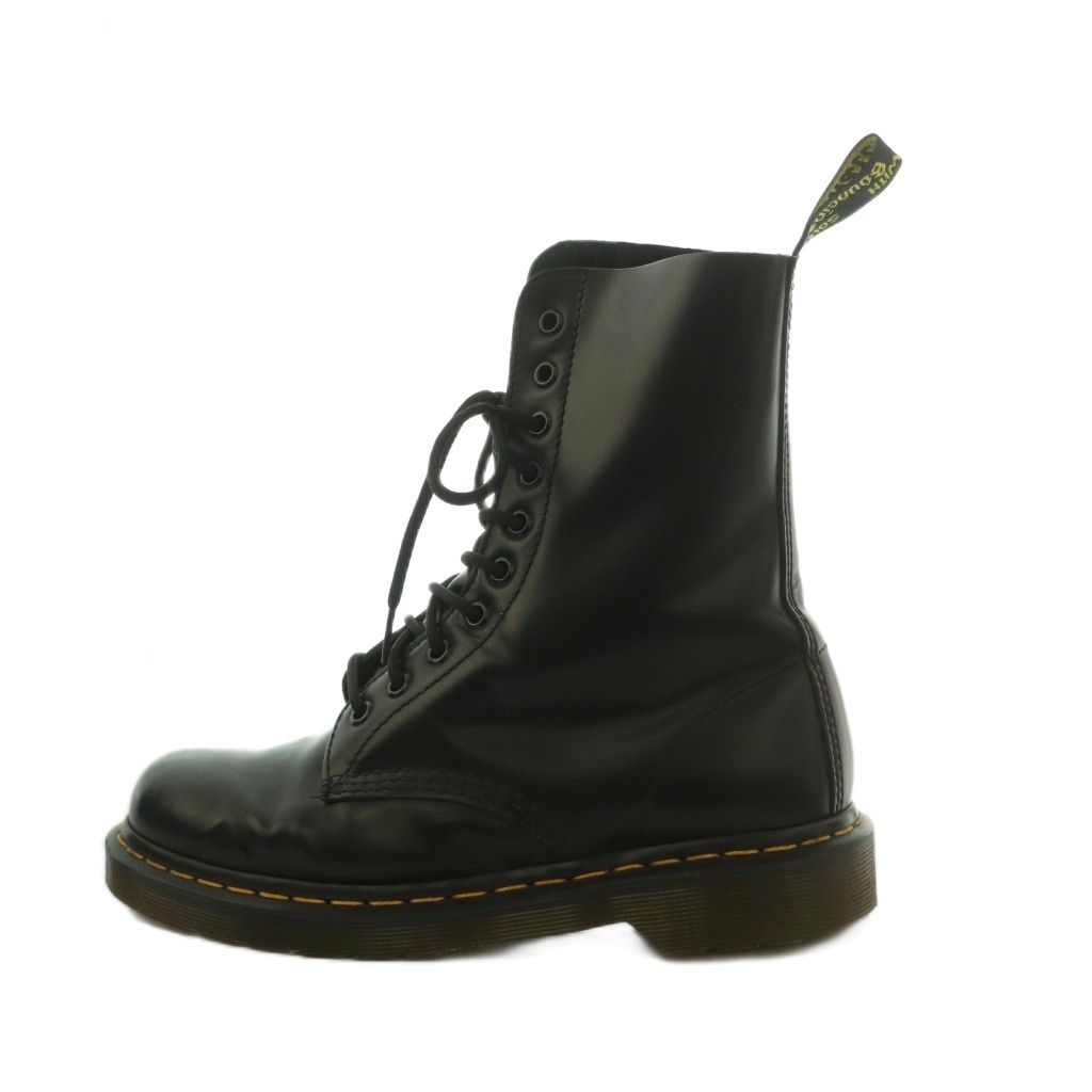 ドクターマーチン DR.MARTENS 1490 BEX W ZIP 10ホール ショートブーツ レザー 厚底 USM7 USL8 25.0cm 黒 ブラック /MI ■OS ユニセックス