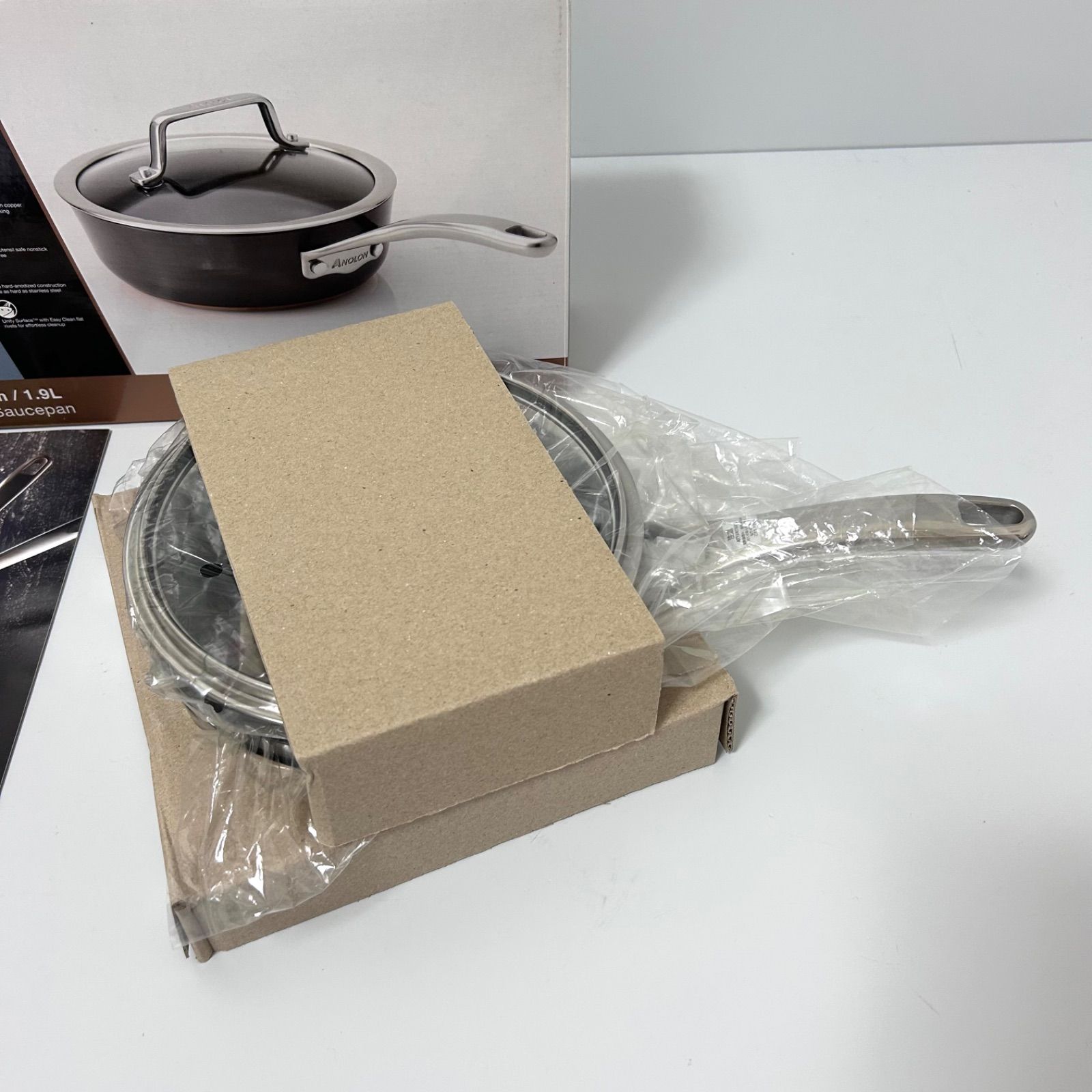 ANOLON アナロン ヌーベルカッパー 浅型片手鍋 2QT 20cm 1.9L マイヤー