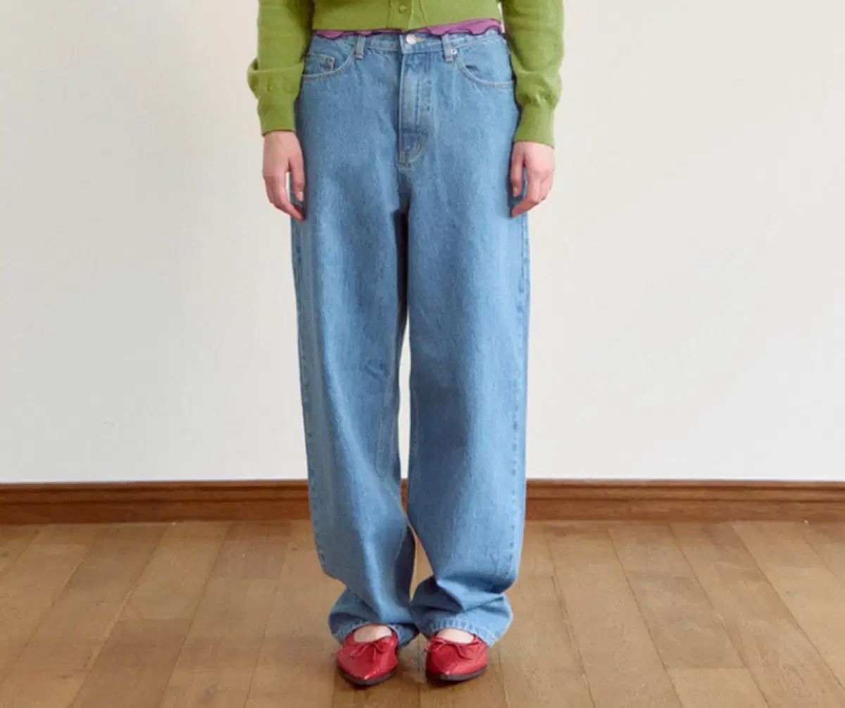 シエンヌ Old fashioned Denim Pants (Blue)